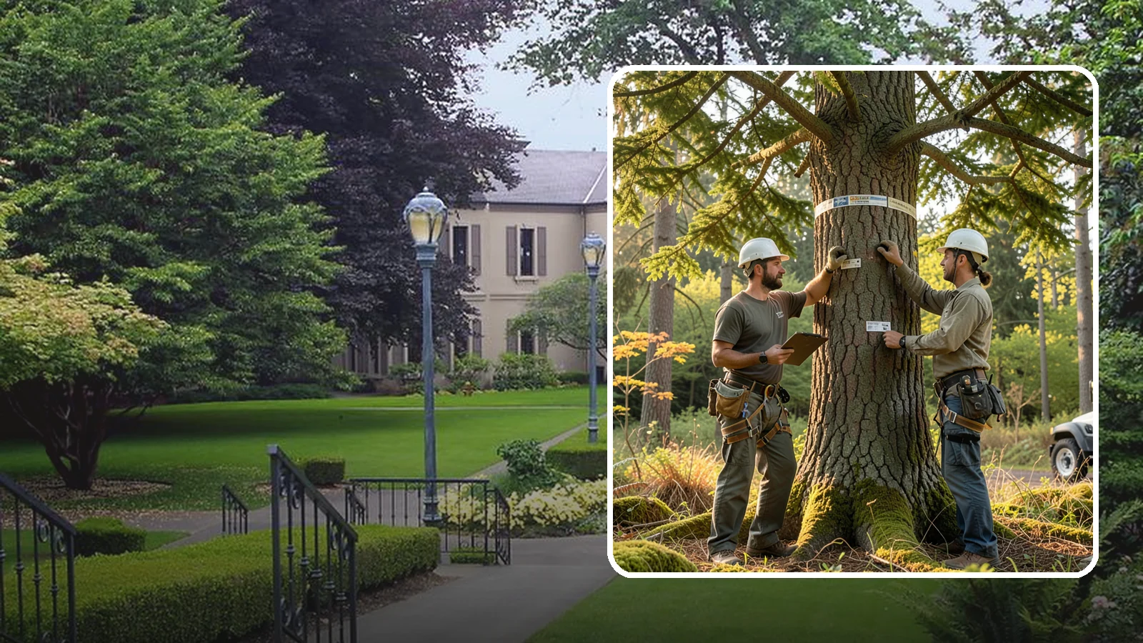 Tree inventory and tagging in Woodinville, King County, WA - The cataloguing and tagging of trees on a property.