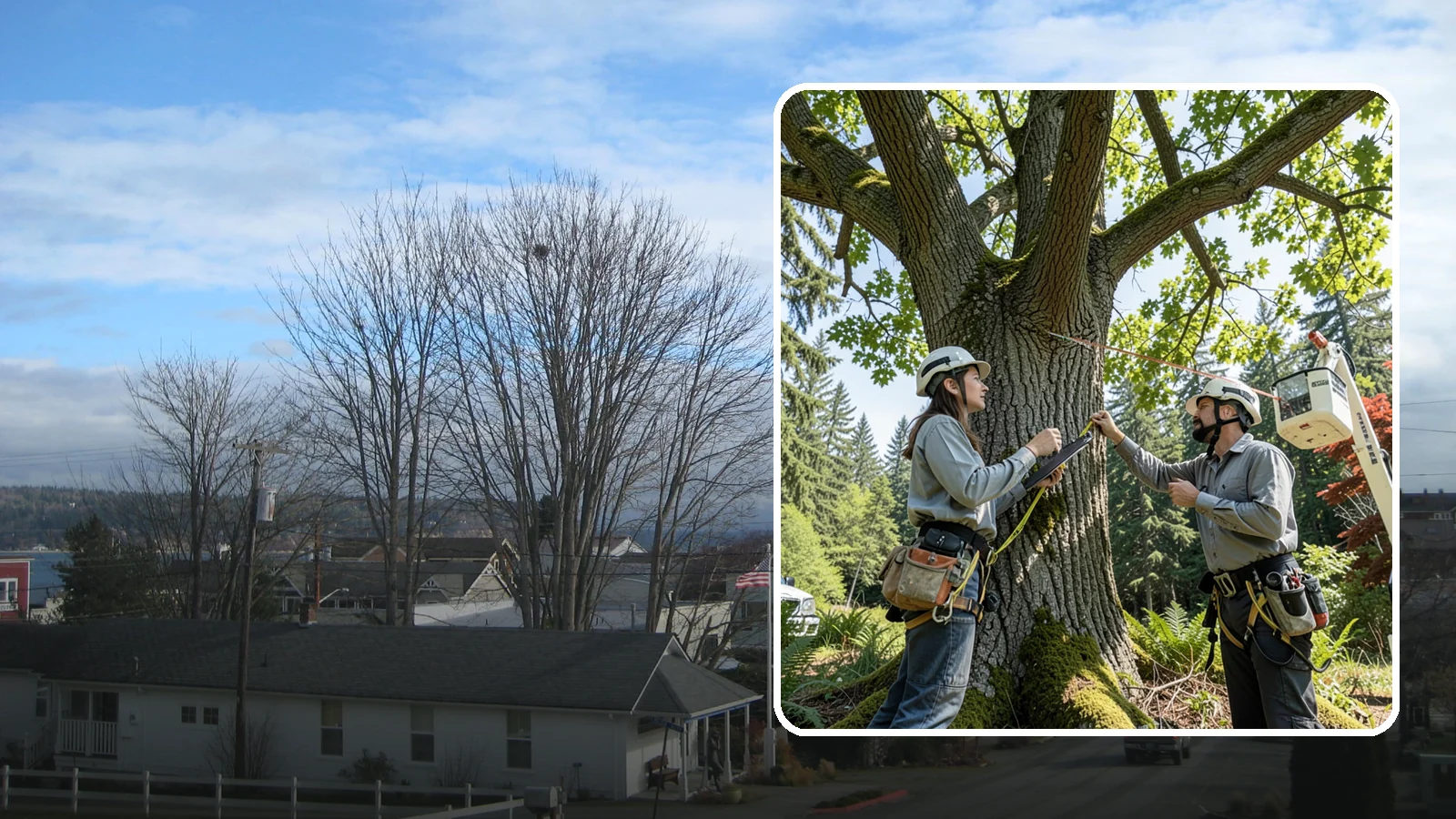Tree Monitoring in Langley, Island County, WA - The ongoing observation of tree condition to track changes over time.