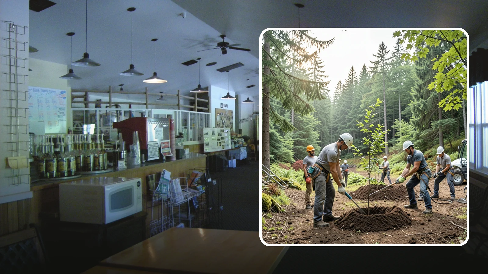 Tree planting in Black Diamond, King County, WA - The selection and planting of new trees.
