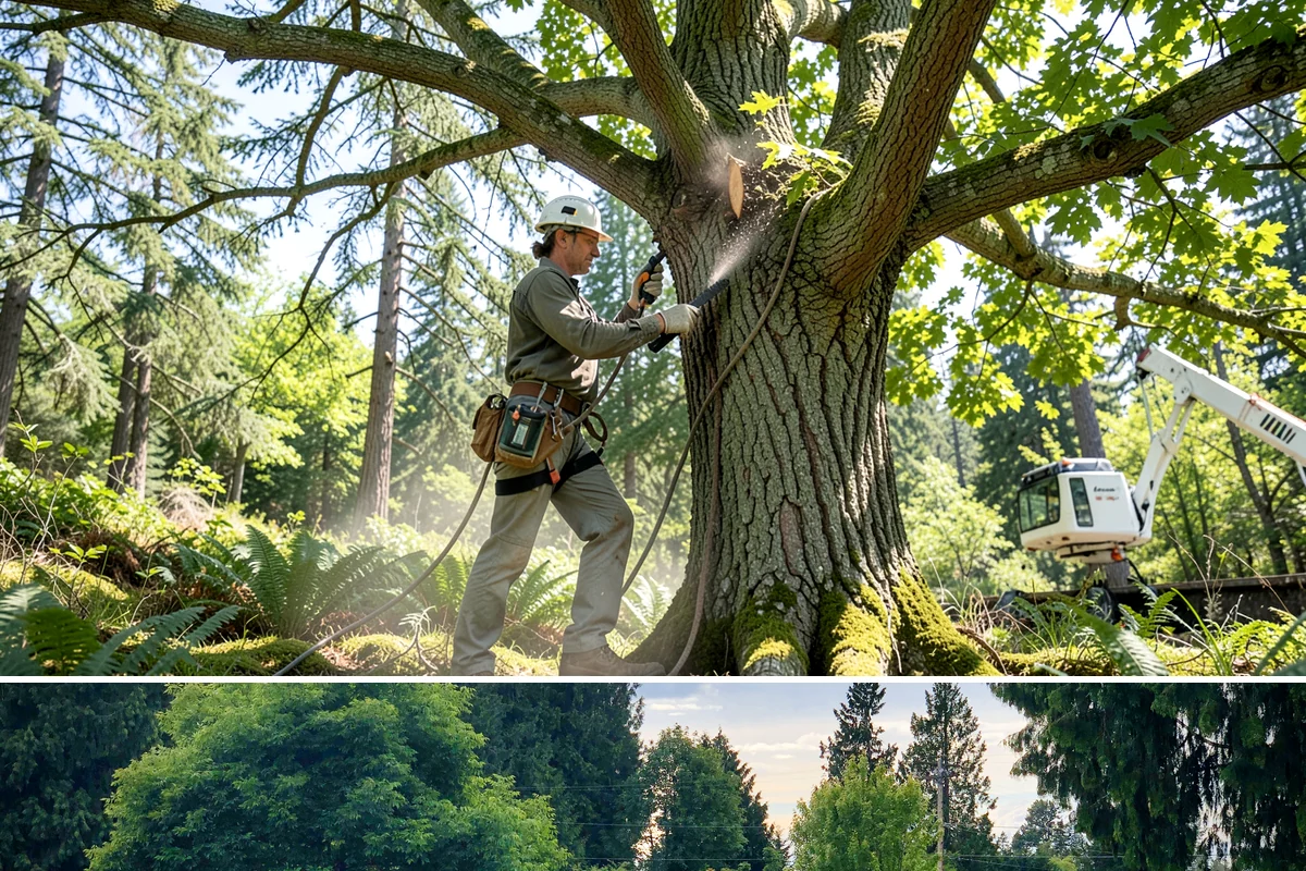 Tree planting in Bonney Lake, Pierce County, WA - Planting is best performed during dormant seasons to minimize transplant shock in the Pacific Northwest climate, though...
