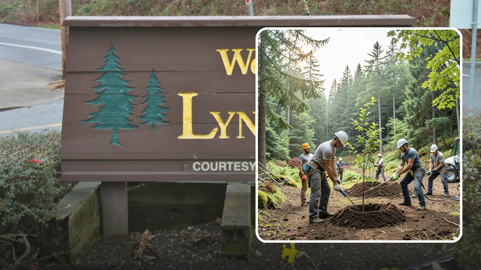 Tree planting in Lynnwood, Snohomish County, WA - The selection and planting of new trees.