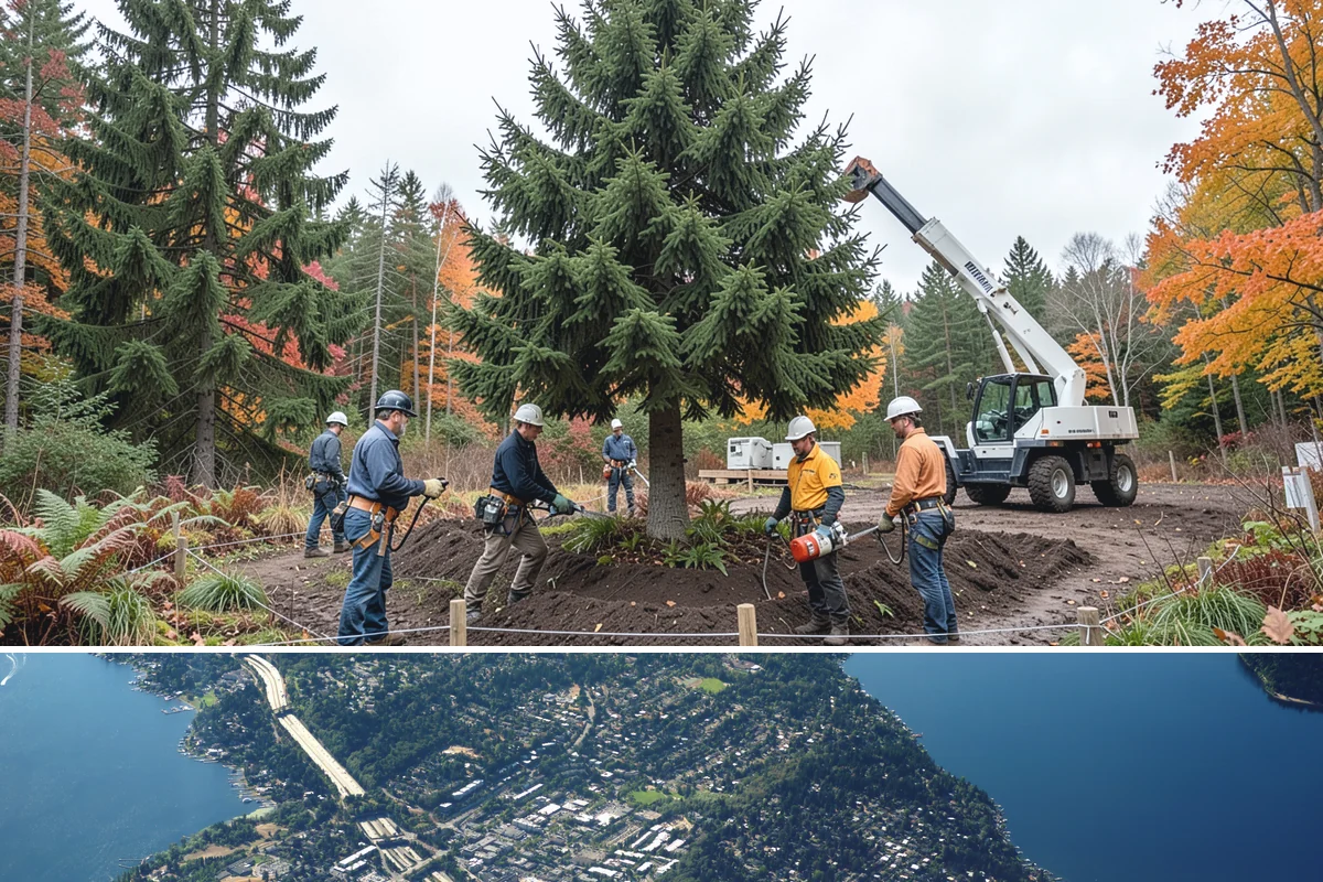 Tree planting in Mercer Island, King County, WA - Planting is best performed during dormant seasons to minimize transplant shock in the Pacific Northwest climate, though...