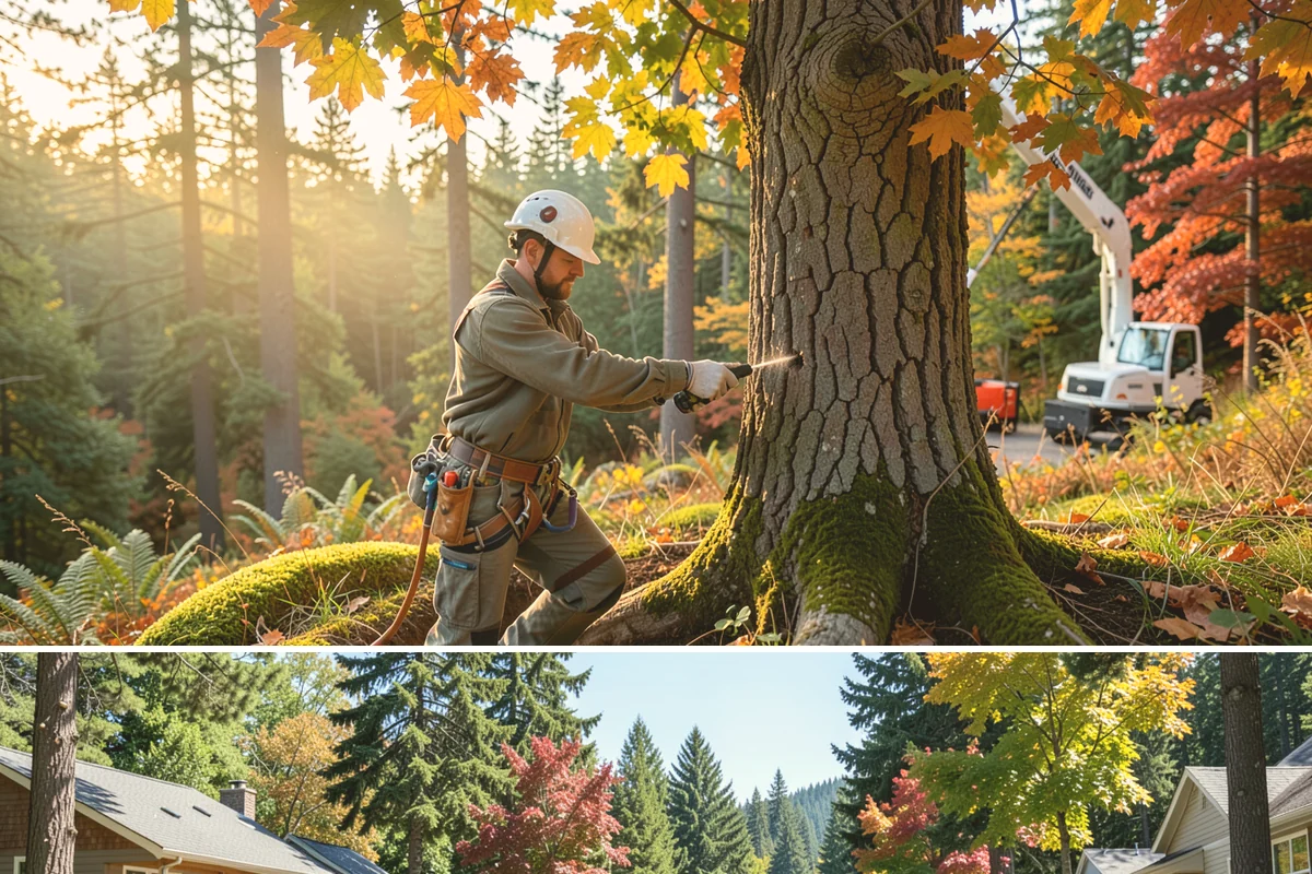 Tree planting in Orting, Pierce County, WA - Planting is best performed during dormant seasons to minimize transplant shock in the Pacific Northwest climate, though...