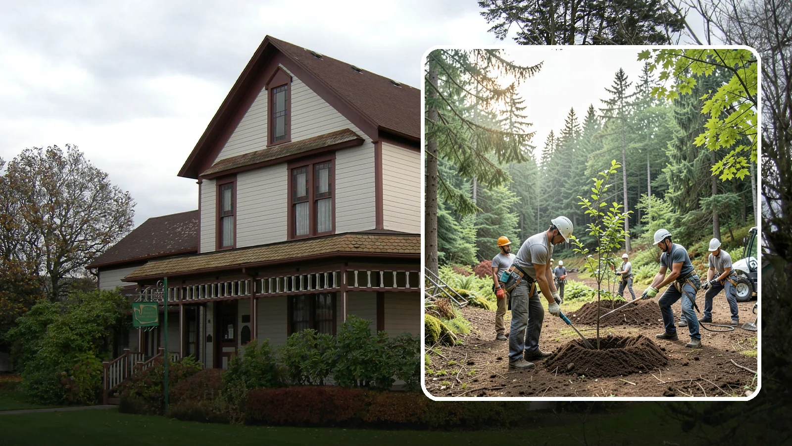 Tree planting in Sumner, Pierce County, WA - The selection and planting of new trees.