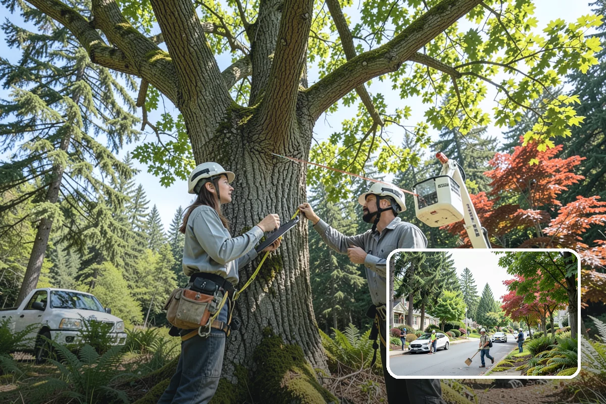 Tree preservation during construction in Beaux Arts Village, King County, WA - Protects valued trees during projects