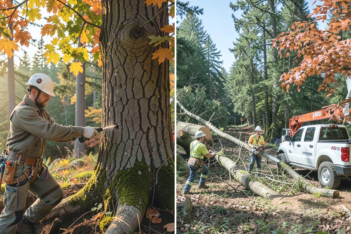 Tree preservation during construction in Bonney Lake, Pierce County, WA - Identify trees to retain and their protection zones