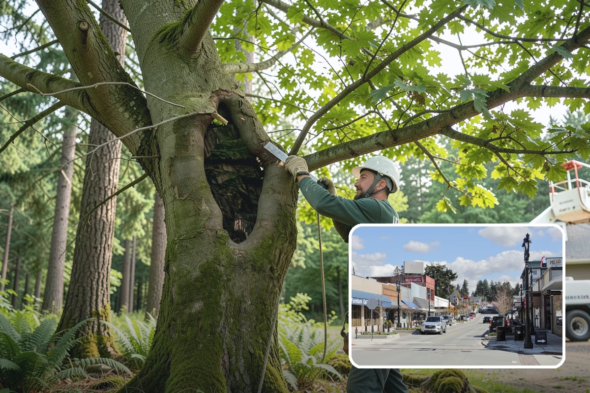Tree preservation during construction in Bothell, King County, WA - Protects valued trees during projects