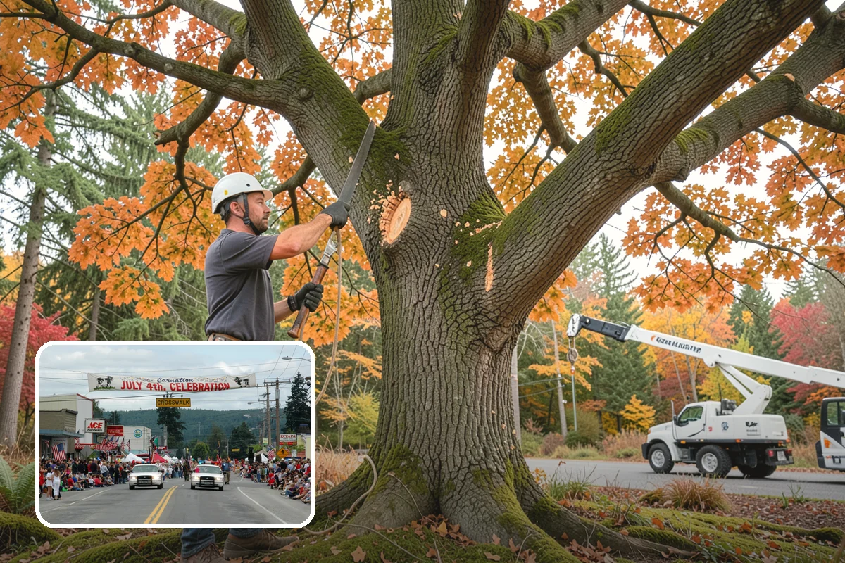 Tree preservation during construction in Carnation, King County, WA - Protects valued trees during projects