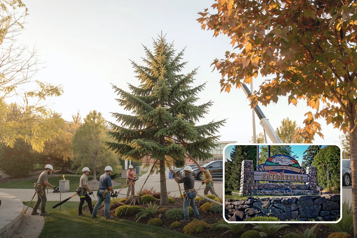 Tree preservation during construction in Eatonville, Pierce County, WA - Protects valued trees during projects