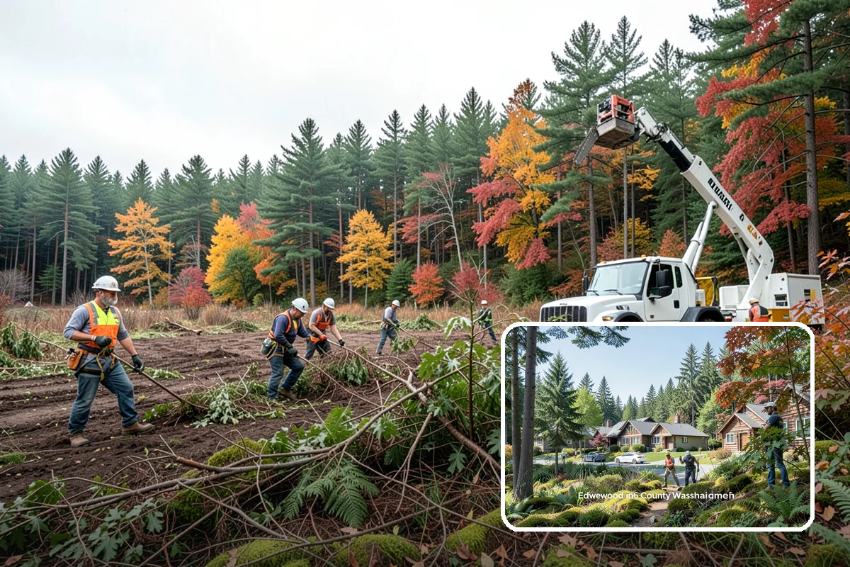 Tree preservation during construction in Edgewood, Pierce County, WA - Protects valued trees during projects