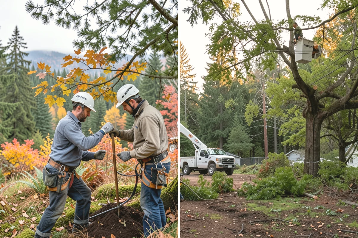 Tree preservation during construction in Edgewood, Pierce County, WA - Identify trees to retain and their protection zones