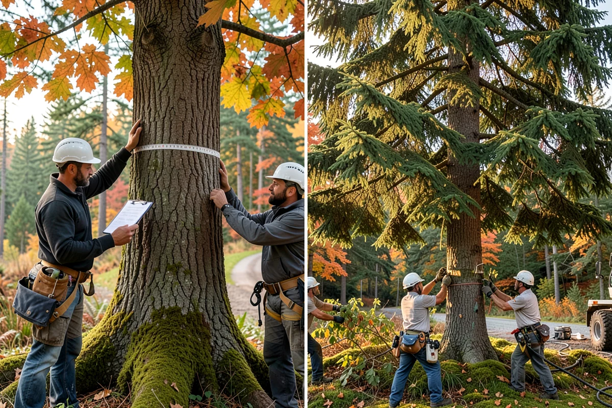 Tree preservation during construction in Everett, Snohomish County, WA - Identify trees to retain and their protection zones