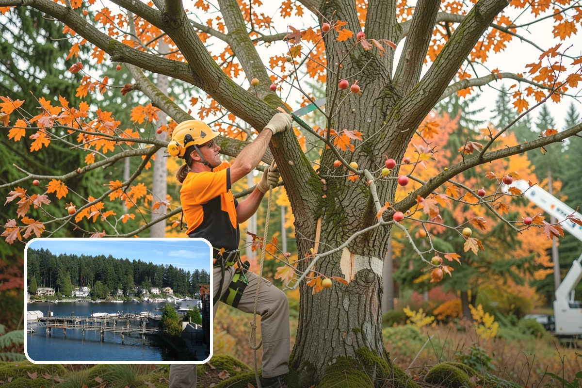 Tree preservation during construction in Gig Harbor, Pierce County, WA - Protects valued trees during projects