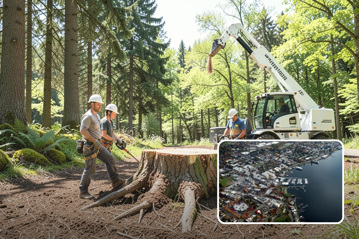 Tree preservation during construction in Kirkland, King County, WA - Protects valued trees during projects