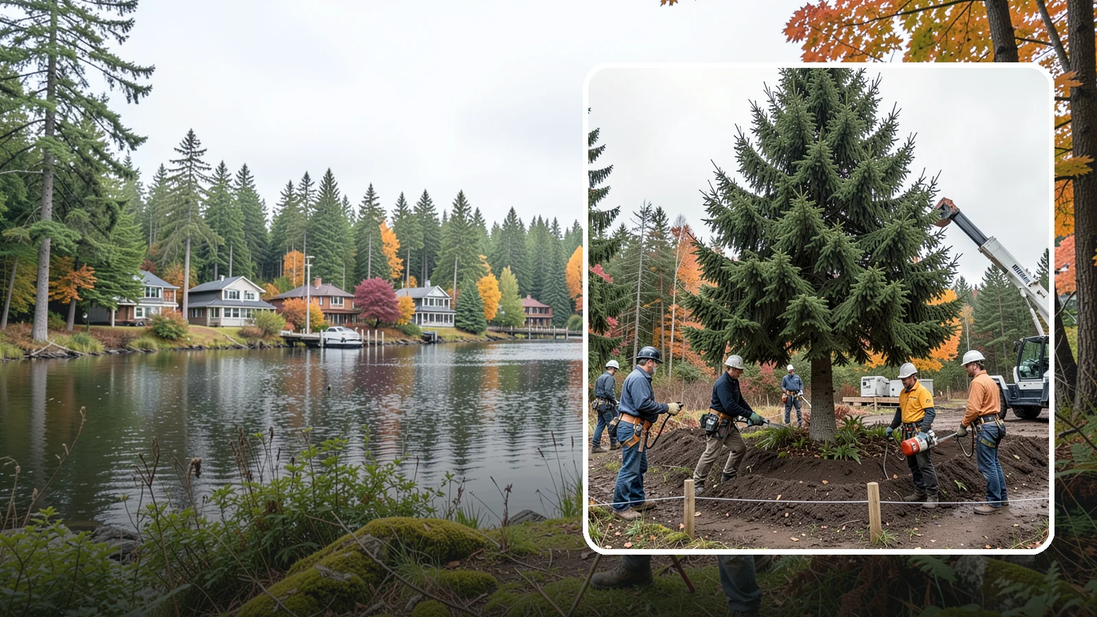 Tree preservation during construction in La Conner, Skagit County, WA - Measures to protect trees throughout construction.
