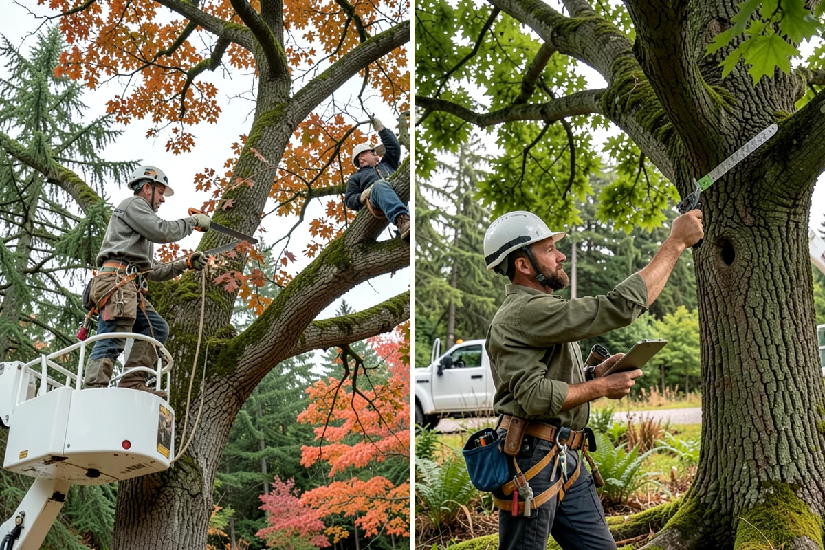 Tree preservation during construction in Lake Forest Park, King County, WA - Identify trees to retain and their protection zones
