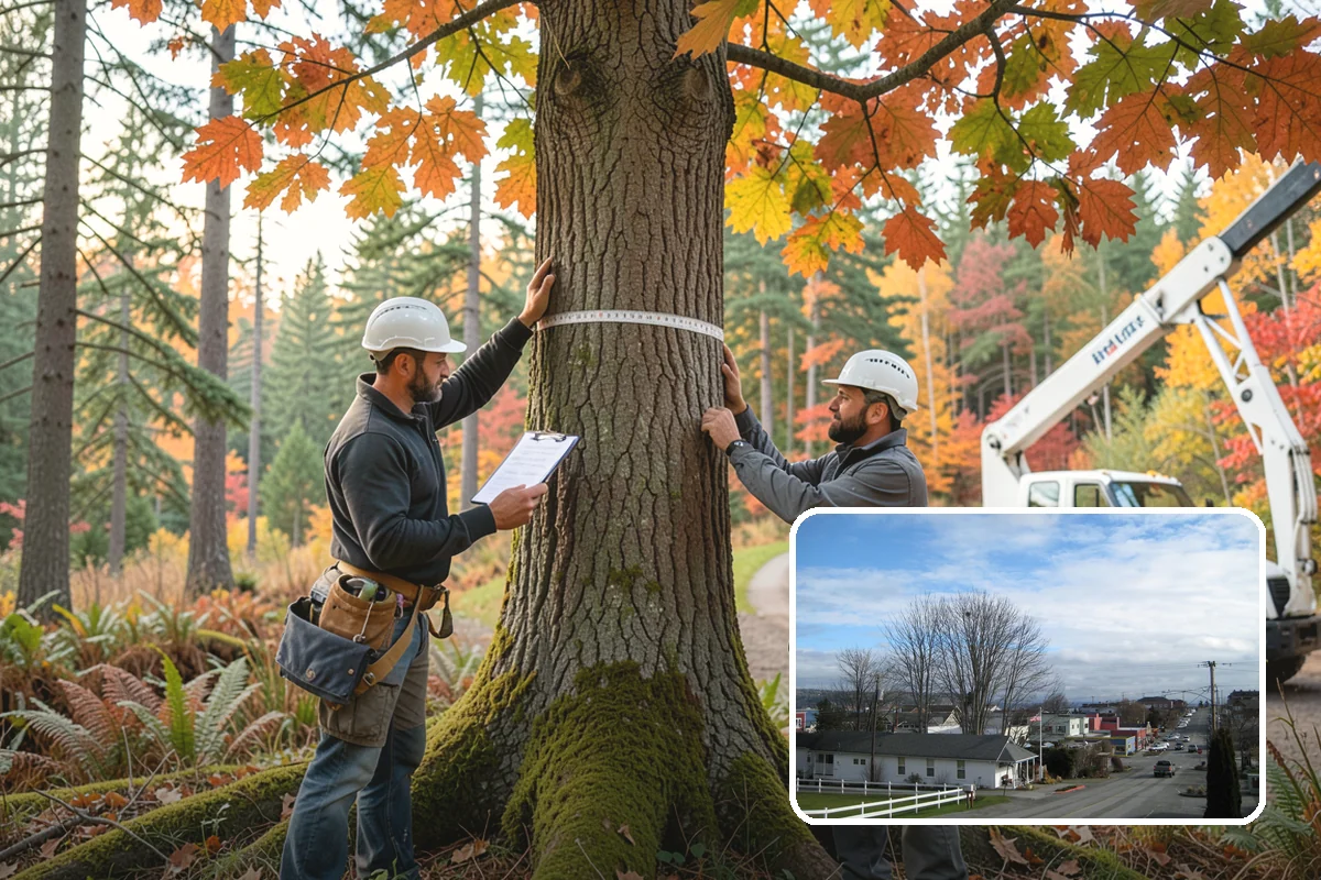 Tree preservation during construction in Langley, Island County, WA - Protects valued trees during projects