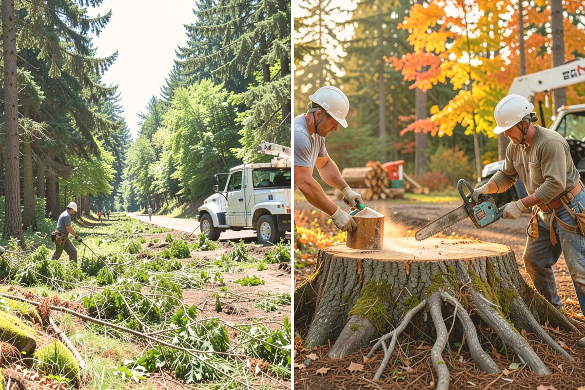 Tree preservation during construction in Langley, Island County, WA - Identify trees to retain and their protection zones