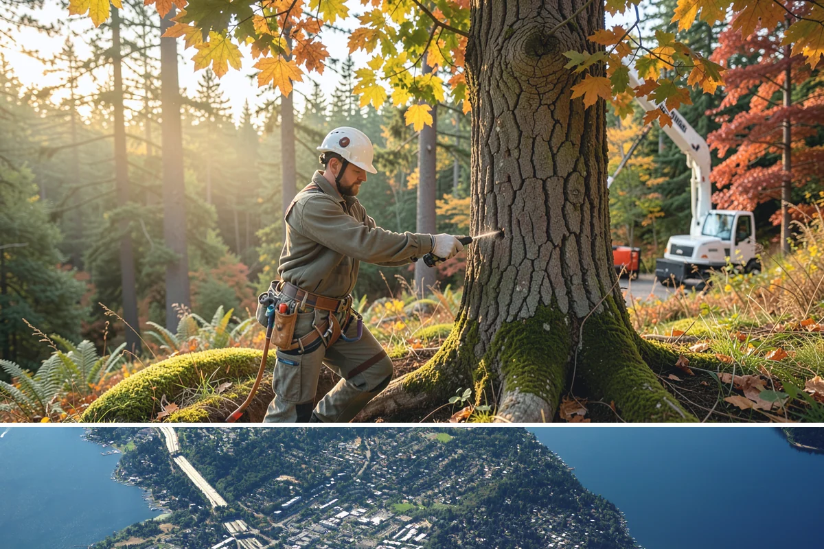 Tree preservation during construction in Mercer Island, King County, WA - This service can be performed year-round in Puget Sound but requires careful monitoring during wet seasons to prevent soil...