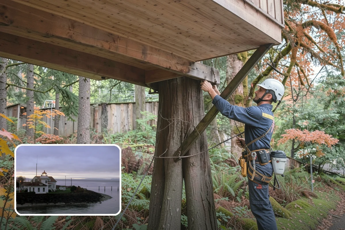 Tree preservation during construction in Mukilteo, Snohomish County, WA - Protects valued trees during projects