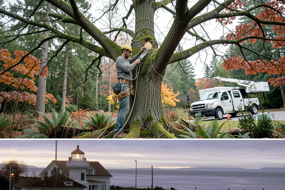 Tree preservation during construction in Mukilteo, Snohomish County, WA - This service can be performed year-round in Puget Sound but requires careful monitoring during wet seasons to prevent soil...