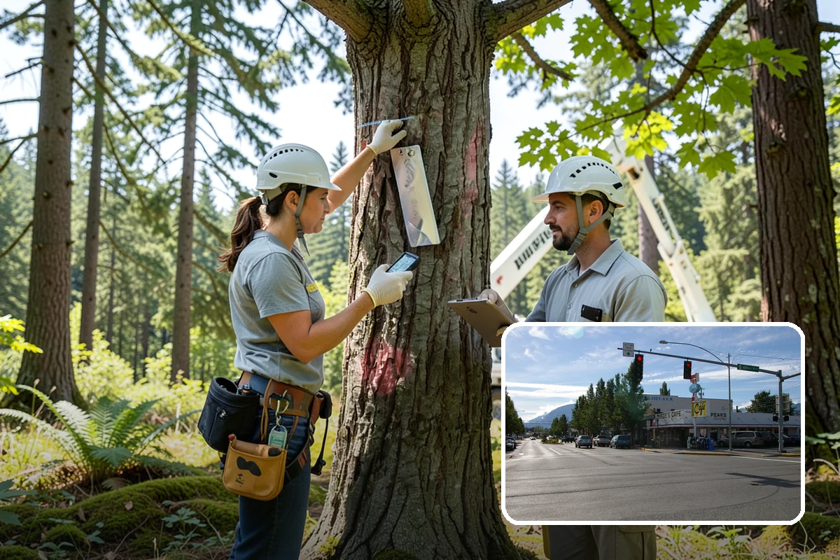 Tree preservation during construction in North Bend, King County, WA - Protects valued trees during projects