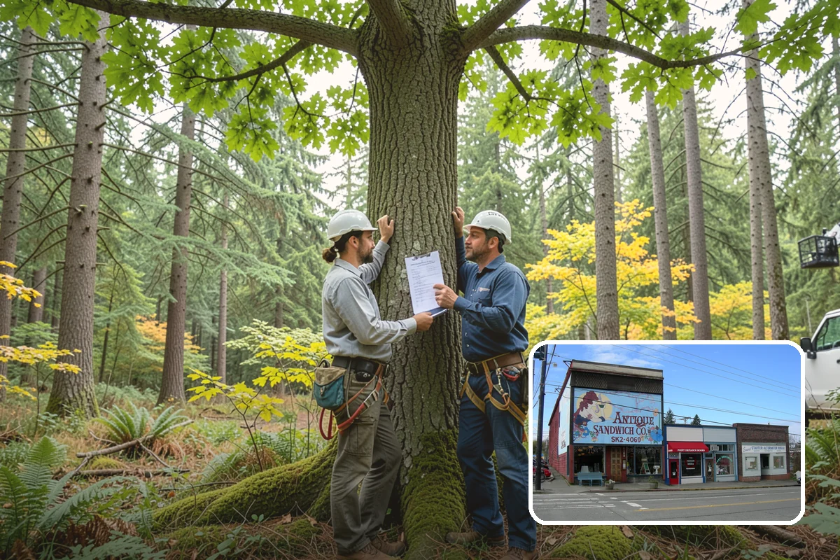 Tree preservation during construction in Ruston, Pierce County, WA - Protects valued trees during projects