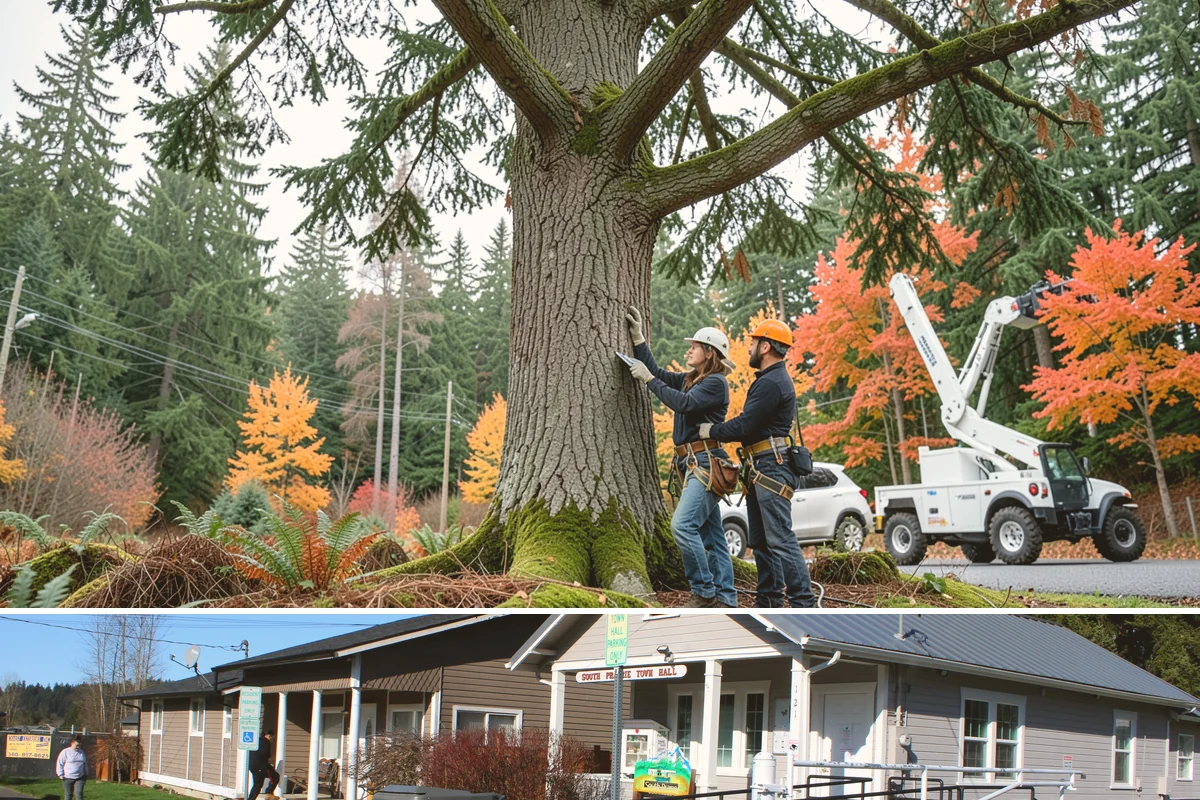 Tree preservation during construction in South Prairie, Pierce County, WA - This service can be performed year-round in Puget Sound but requires careful monitoring during wet seasons to prevent soil...
