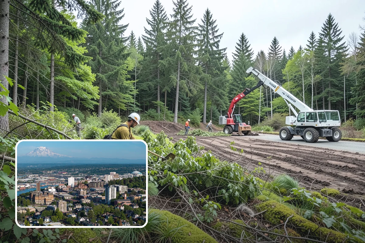 Tree preservation during construction in Tacoma, Pierce County, WA - Protects valued trees during projects