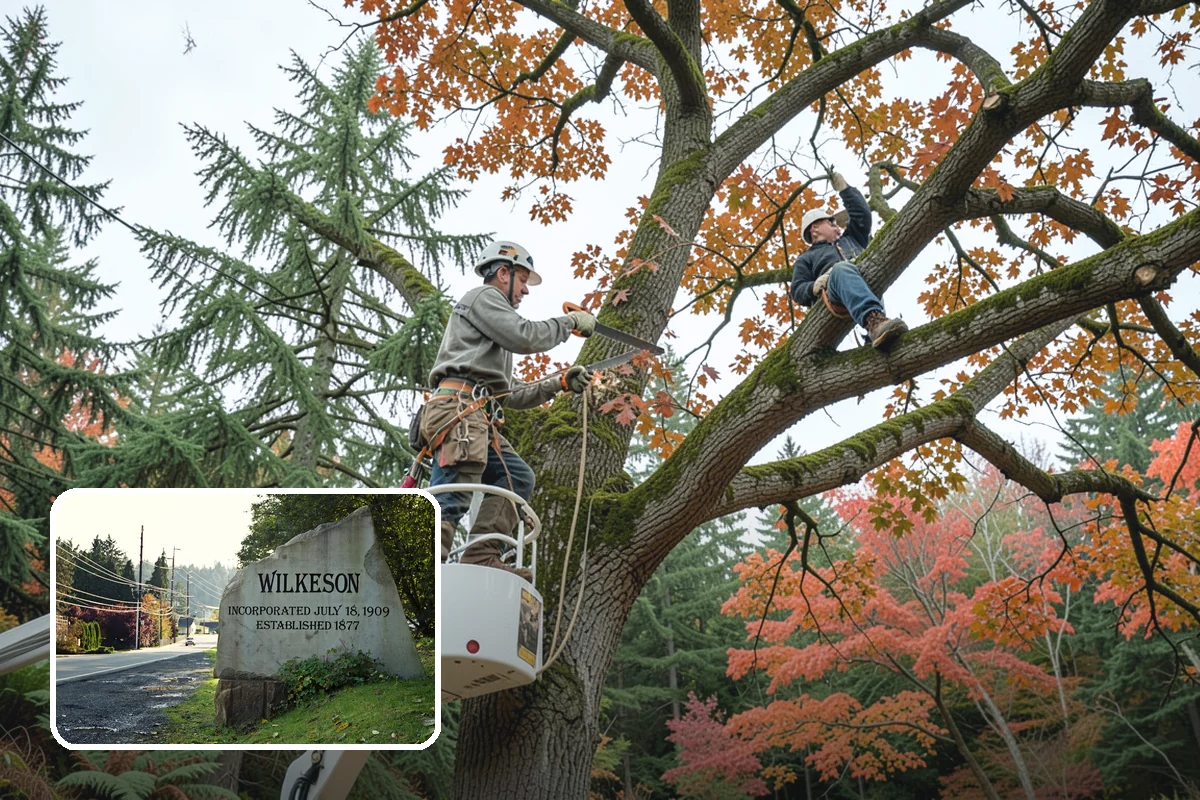 Tree preservation during construction in Wilkeson, Pierce County, WA - Protects valued trees during projects