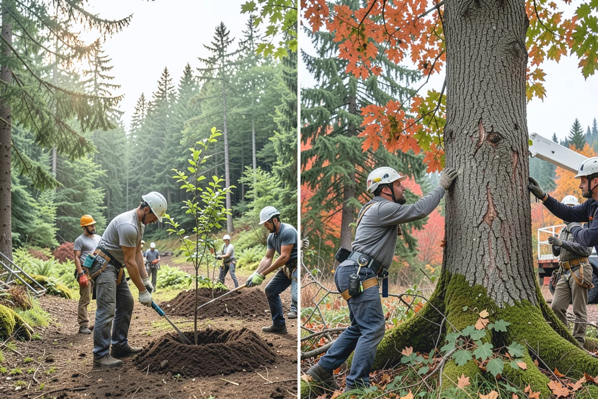 Tree preservation during construction in Wilkeson, Pierce County, WA - Identify trees to retain and their protection zones