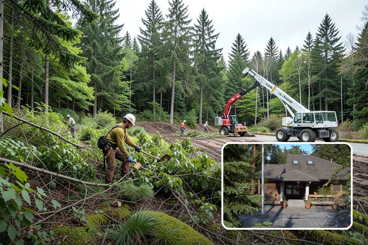 Tree preservation during construction in Yarrow Point, King County, WA - Protects valued trees during projects