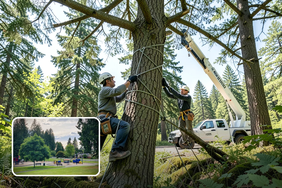 Tree preservation planning in Bonney Lake, Pierce County, WA - Supports long-term tree health and stability