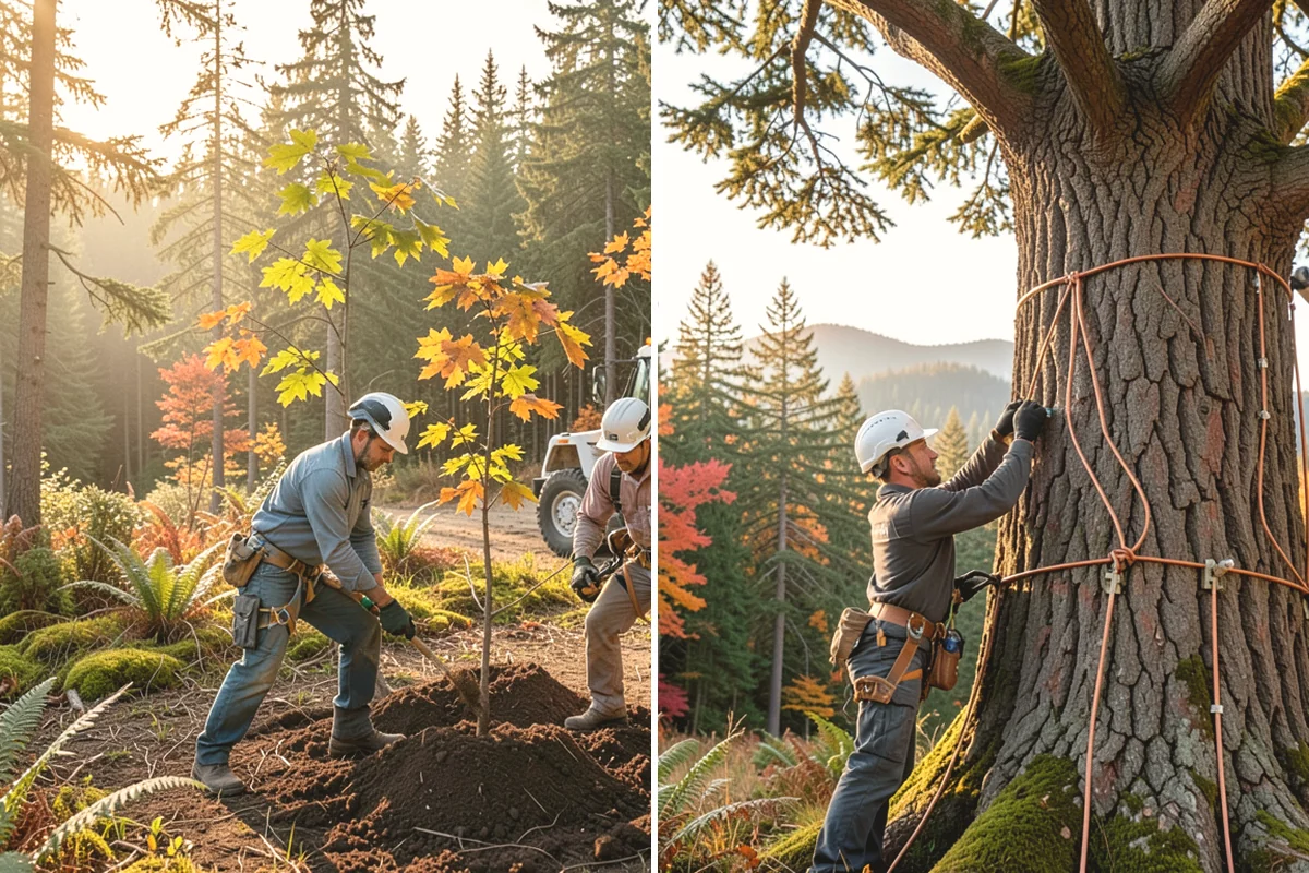 Tree preservation planning in Carbonado, Pierce County, WA - Inspect the tree and its site
