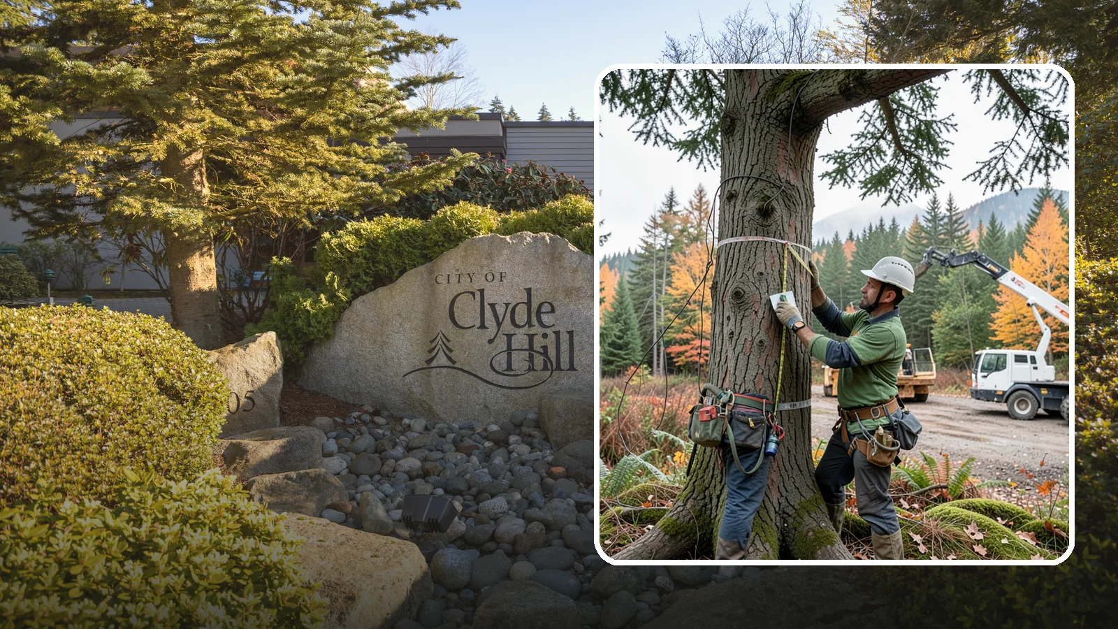 Tree preservation planning in Clyde Hill, King County, WA - A plan to protect trees before and during land-use changes.