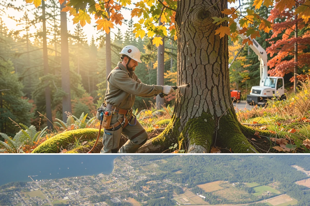 Tree preservation planning in Coupeville, Island County, WA - This service can be performed year-round but requires careful timing to avoid working on frozen ground that complicates soil...