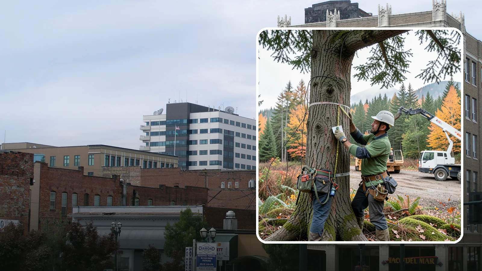 Tree preservation planning in Everett, Snohomish County, WA - A plan to protect trees before and during land-use changes.