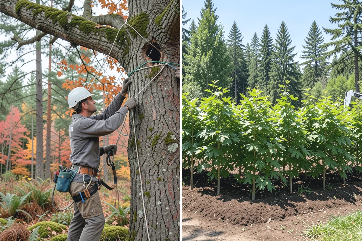 Tree preservation planning in Hamilton, Skagit County, WA - Inspect the tree and its site