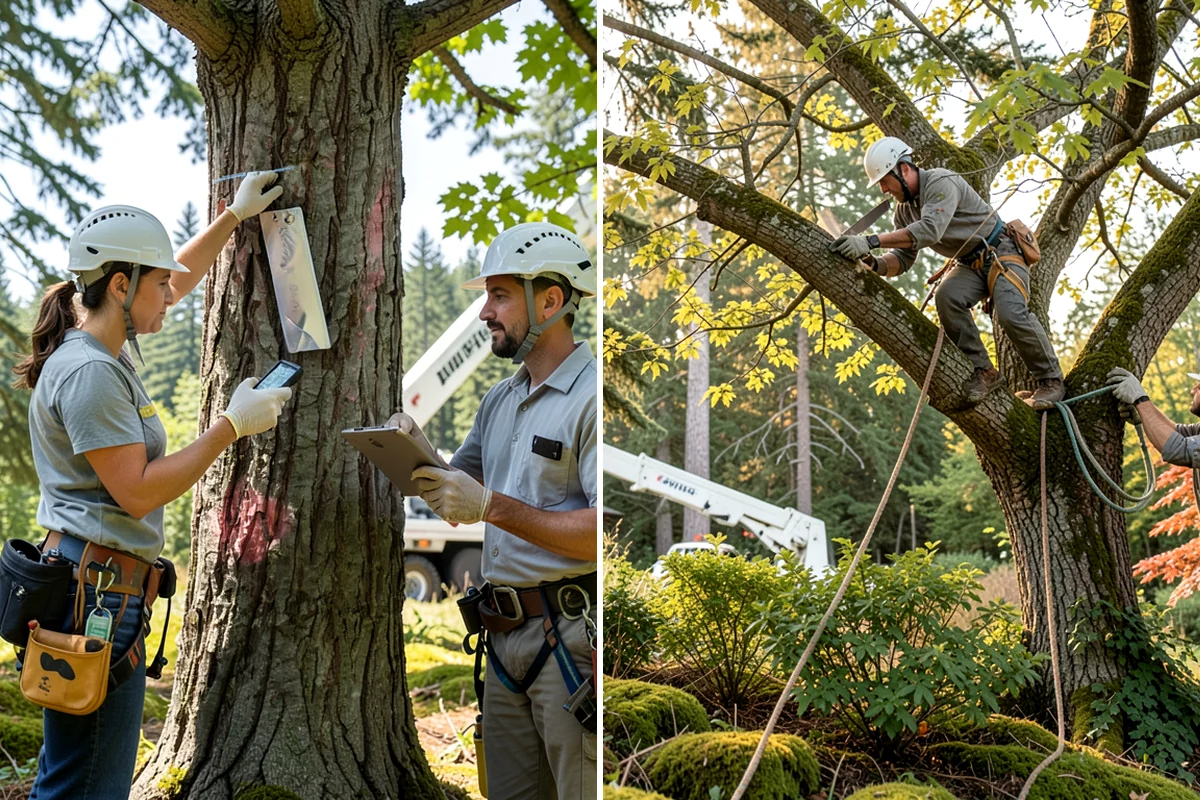 Tree preservation planning in Hunts Point, King County, WA - Inspect the tree and its site