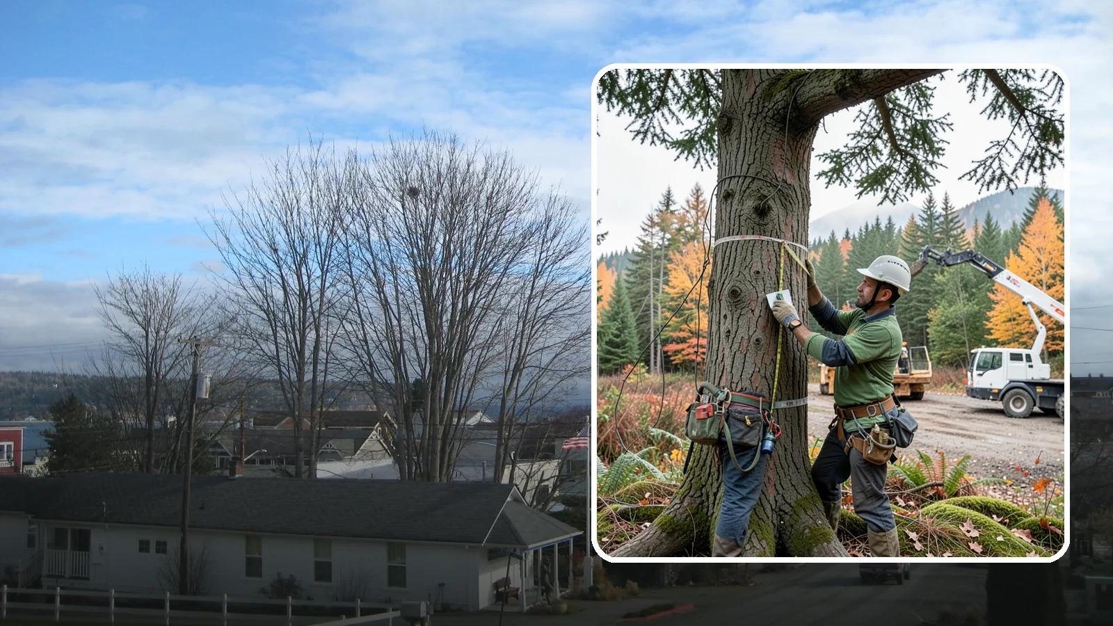Tree preservation planning in Langley, Island County, WA - A plan to protect trees before and during land-use changes.