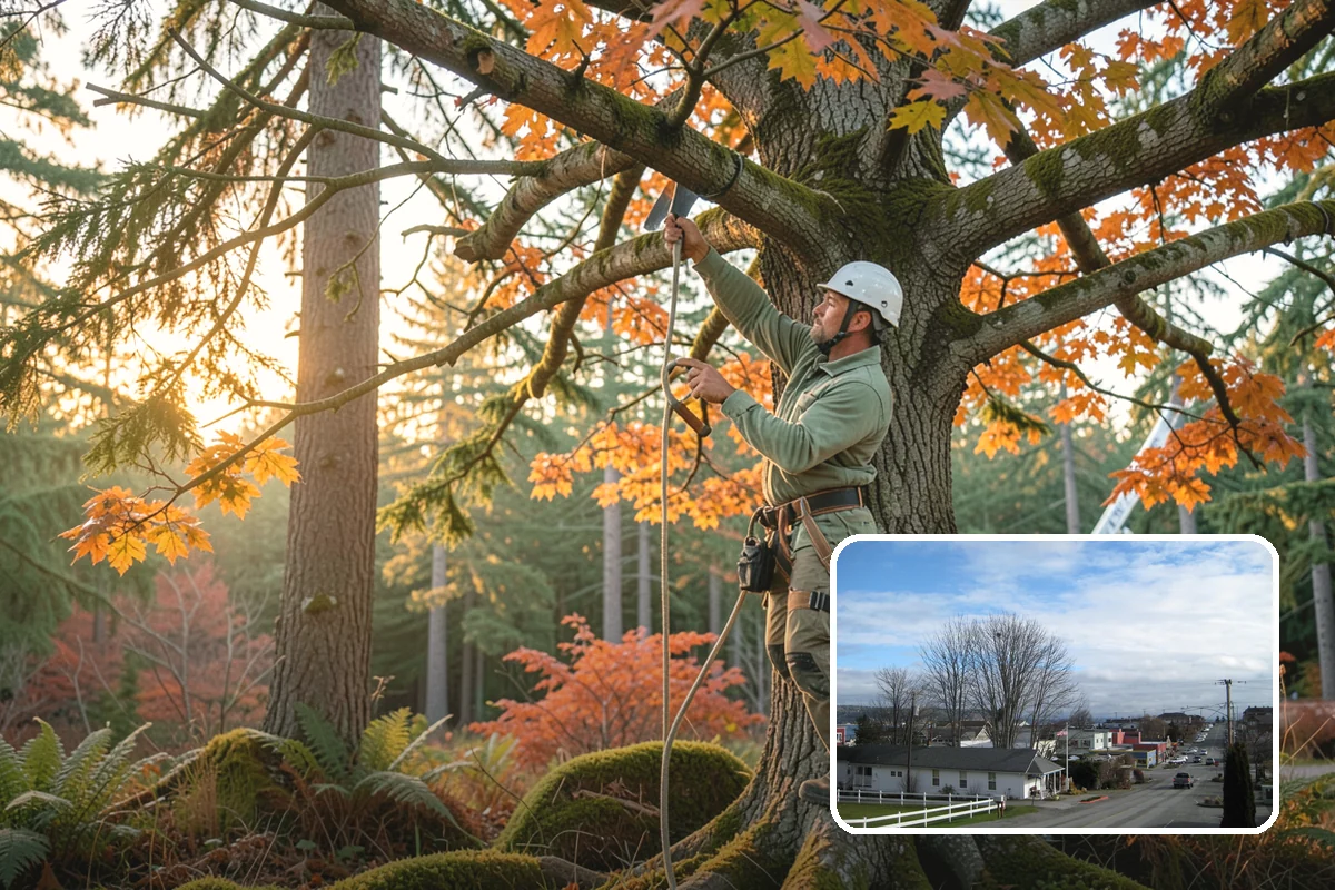 Tree preservation planning in Langley, Island County, WA - Supports long-term tree health and stability