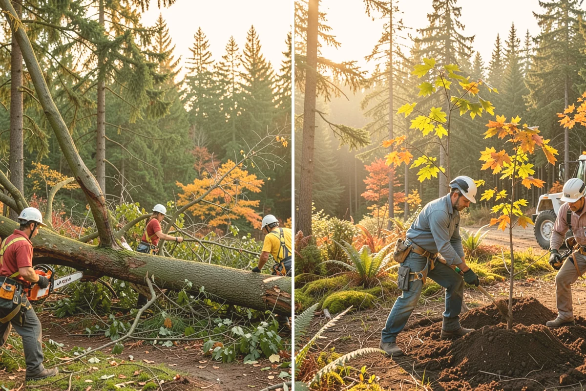 Tree preservation planning in Langley, Island County, WA - Inspect the tree and its site