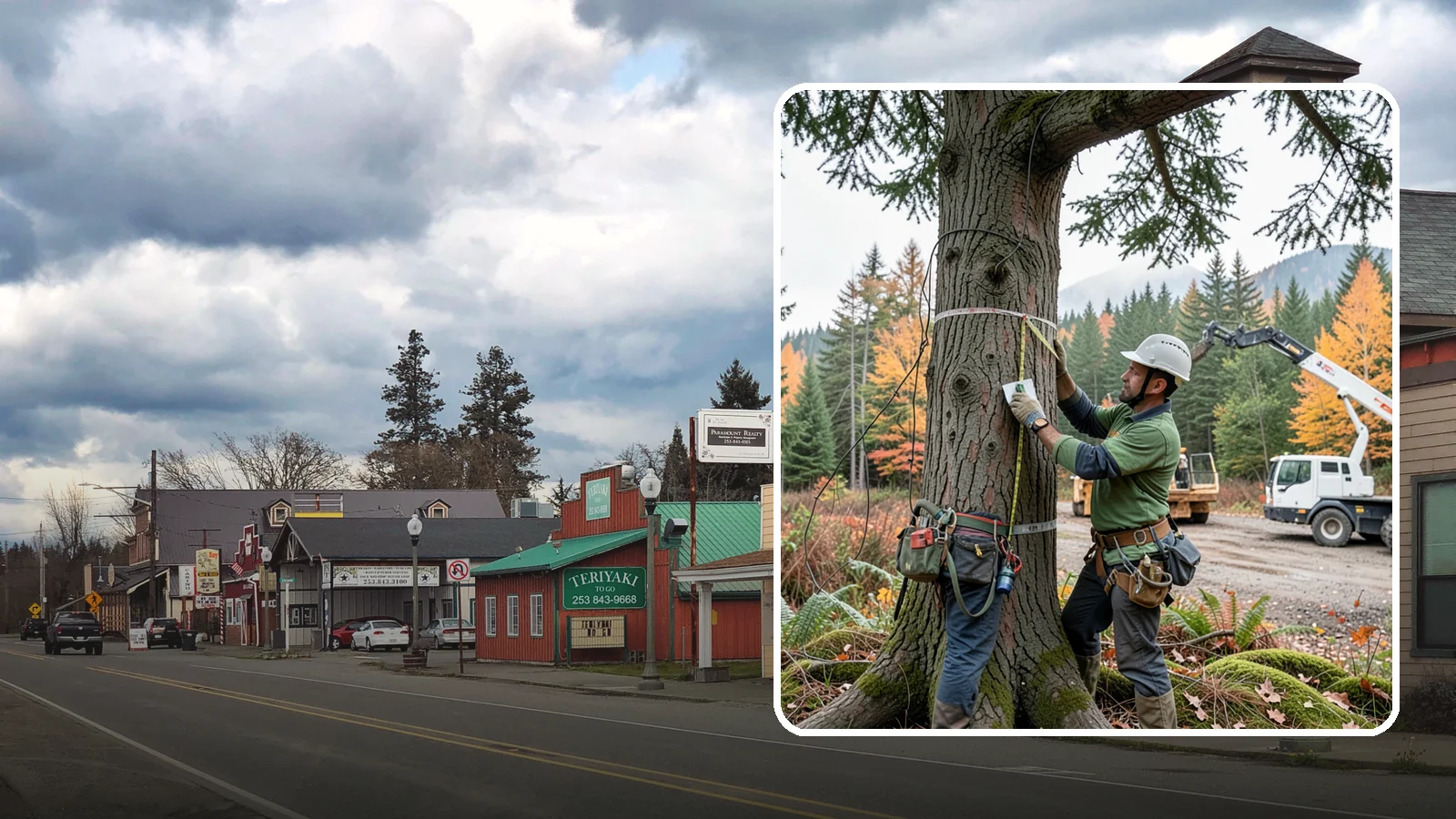 Tree preservation planning in Roy, Pierce County, WA - A plan to protect trees before and during land-use changes.