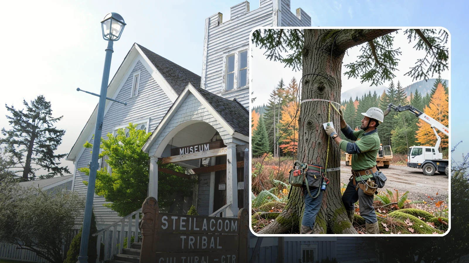 Tree preservation planning in Steilacoom, Pierce County, WA - A plan to protect trees before and during land-use changes.