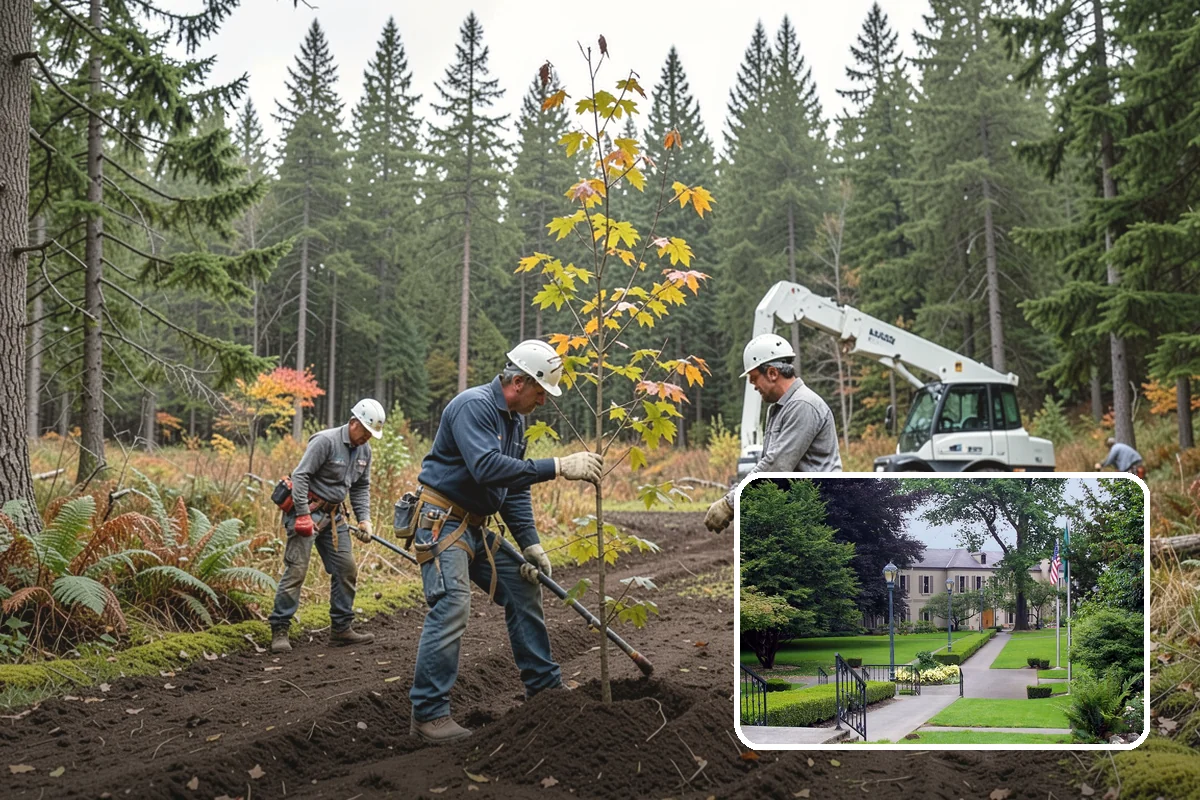 Tree preservation planning in Woodinville, King County, WA - Supports long-term tree health and stability