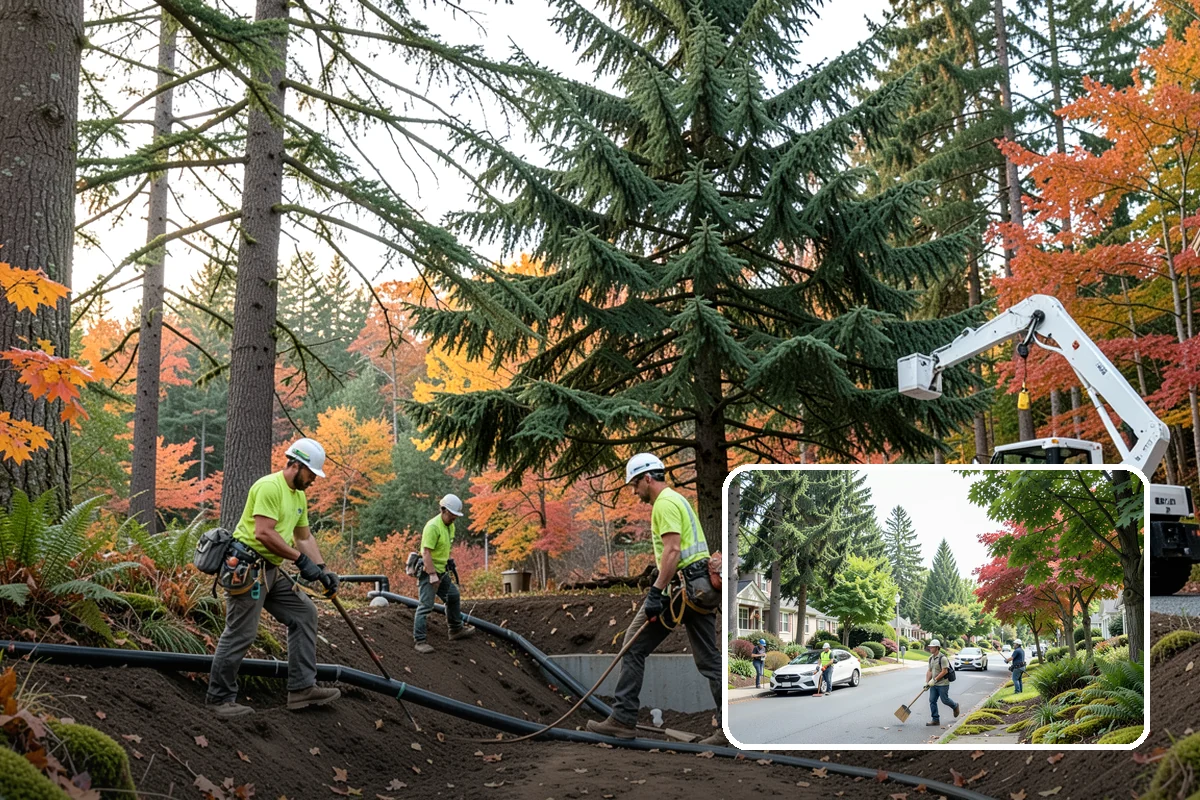 Tree Protection Planning in Beaux Arts Village, King County, WA - Protects valued trees during projects