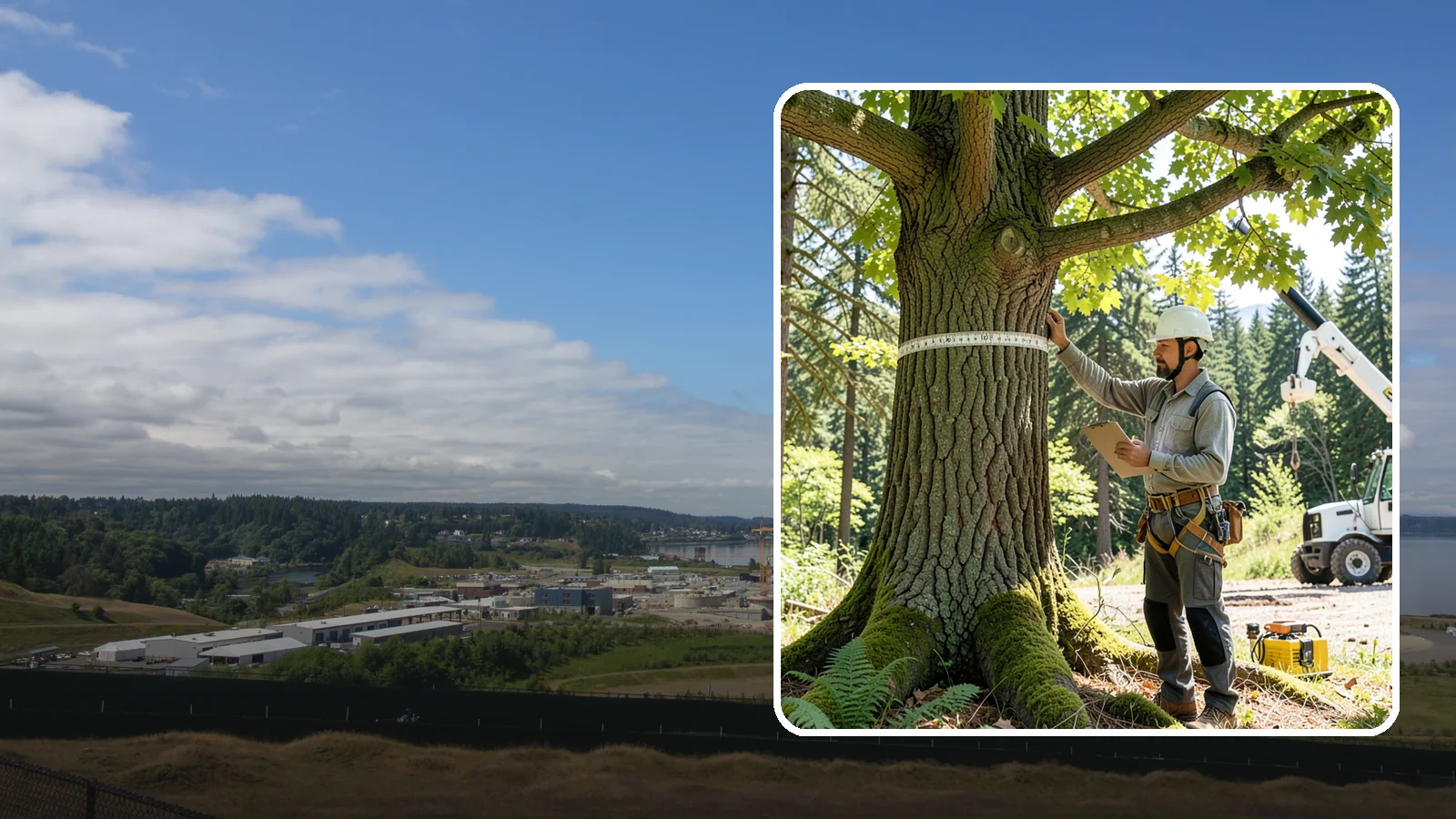 Tree Protection Planning in University Place, Pierce County, WA - The planning of measures to protect trees before and during projects.