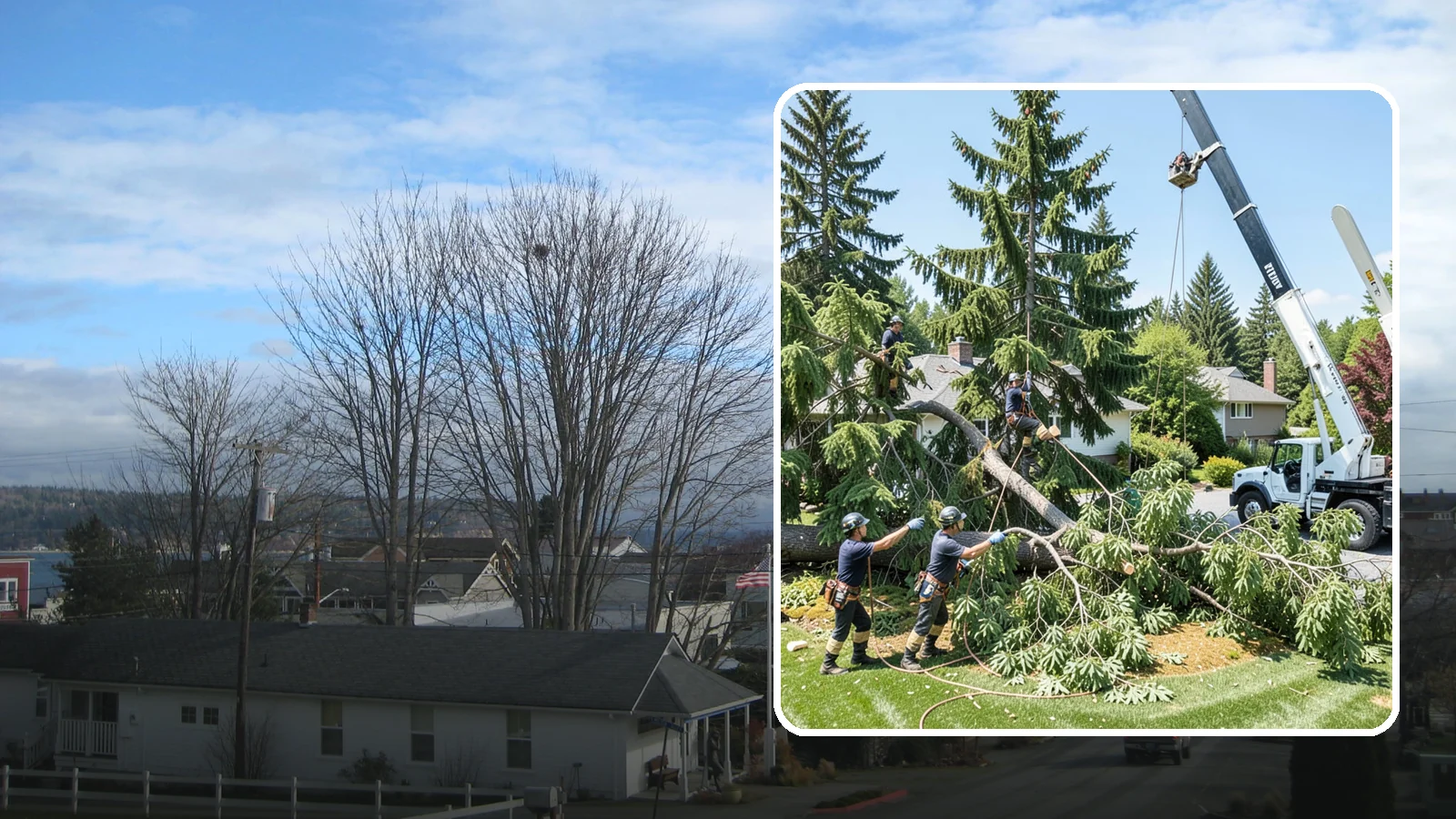 Tree Removal in Langley, Island County, WA - Safe and complete removal of unwanted, dead, or hazardous trees.