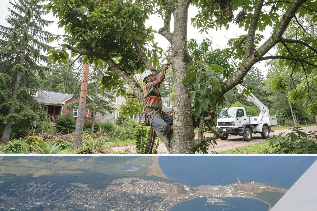 Tree Removal in Oak Harbor, Island County, WA - Tree removal can be performed year-round in the Puget Sound climate but is often scheduled during drier months to ensure stable...