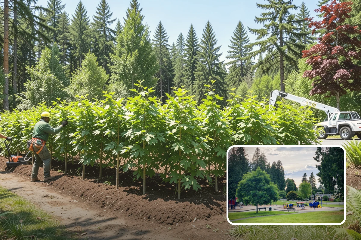 Tree replacement in Bonney Lake, Pierce County, WA - Restores and expands tree cover